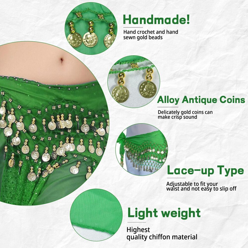 3271 4 Pcs Belly Dance Outfit Sets, Belly Dance C… - image 3